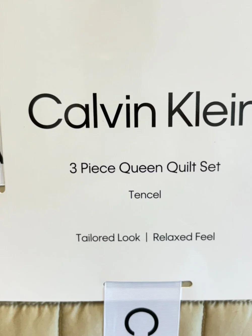Calvin Klein Tencel Green F/Queen Quilt & Shams Box Stich  3PC set  New $334